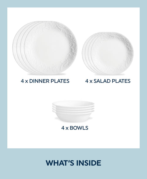 Corelle® Bella Faenza 12-piece Dinnerware Set, Service for 4